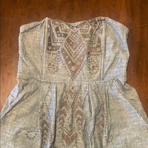 Fossil strapless denim dress. - Picture 2 of 4